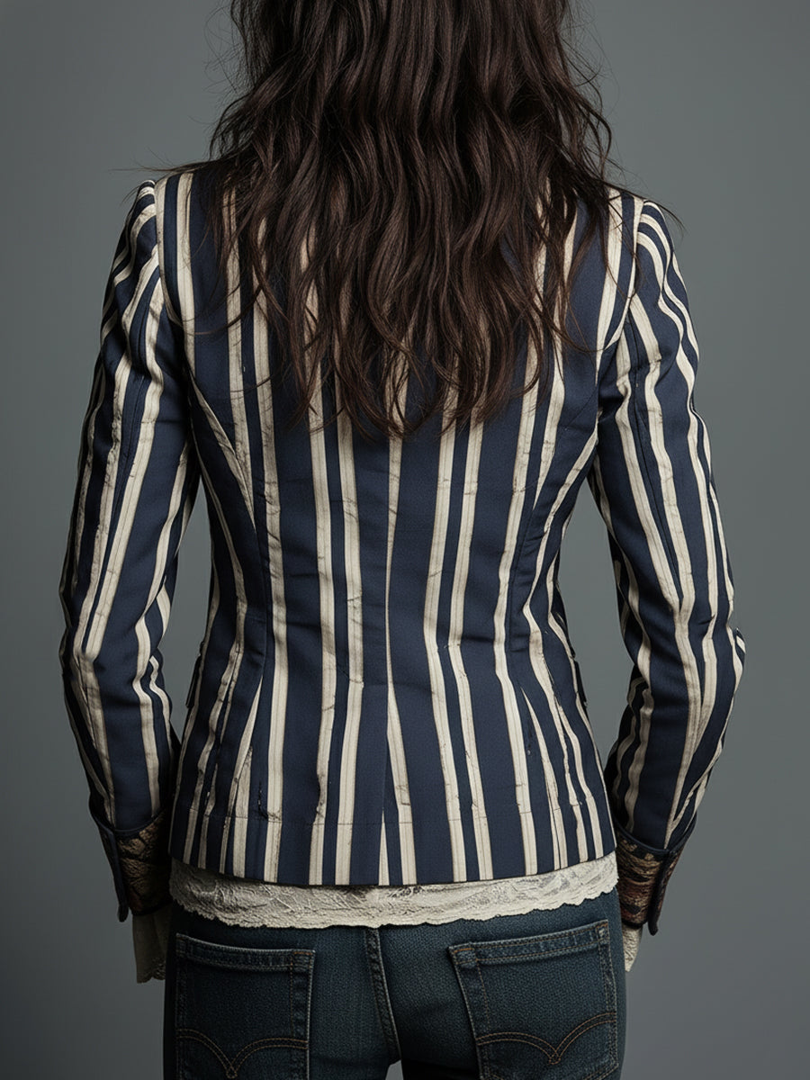 Kayla  | Bohemian Striped Blazer