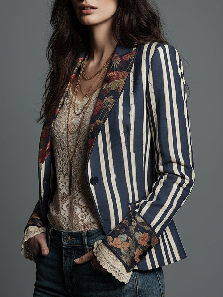 Kayla  | Bohemian Striped Blazer