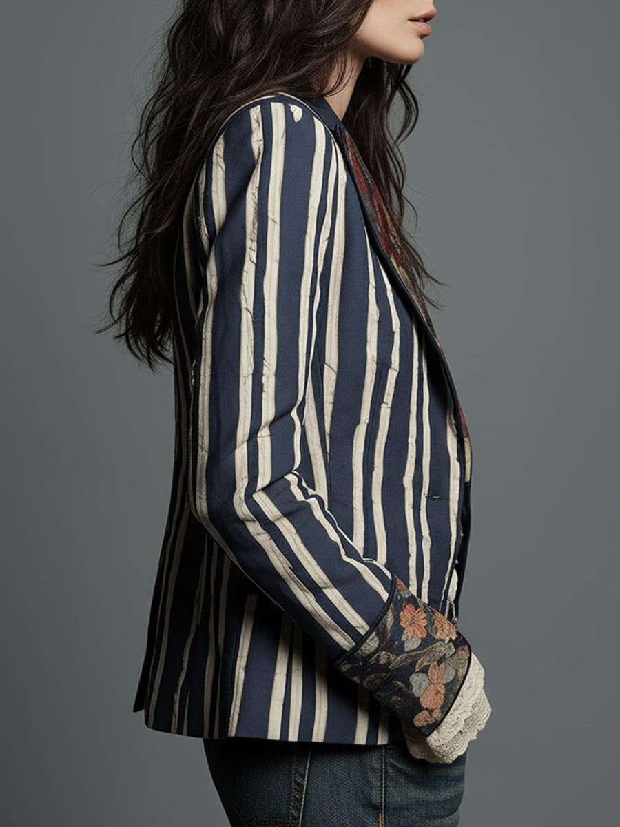 Kayla  | Bohemian Striped Blazer