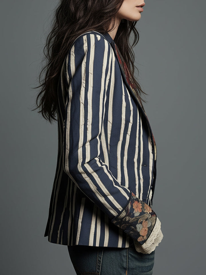 Kayla  | Bohemian Striped Blazer