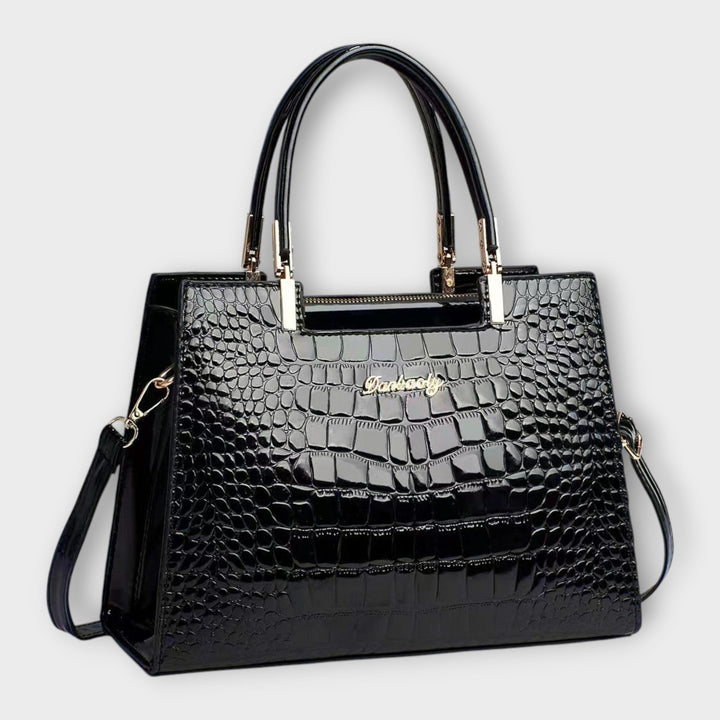 Eleanor | Glossy Crocodile Pattern Handbag