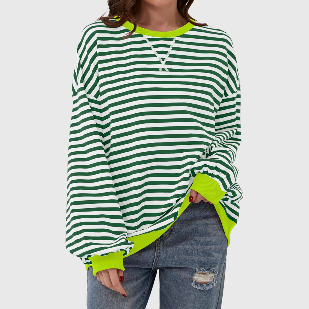 Martha | Oversized Striped Sweatshirt Relaxed Fit Soft Knit