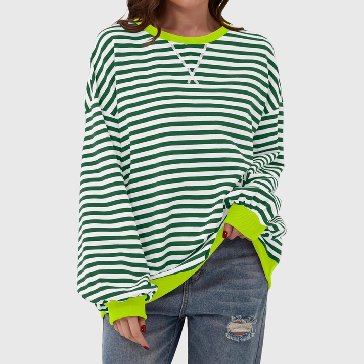 Martha | Oversized Striped Sweatshirt Relaxed Fit Soft Knit