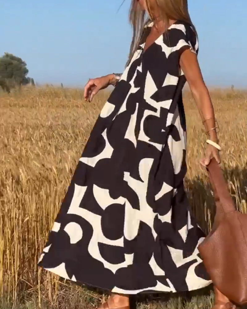 Kendall | Relaxed Abstract Dress