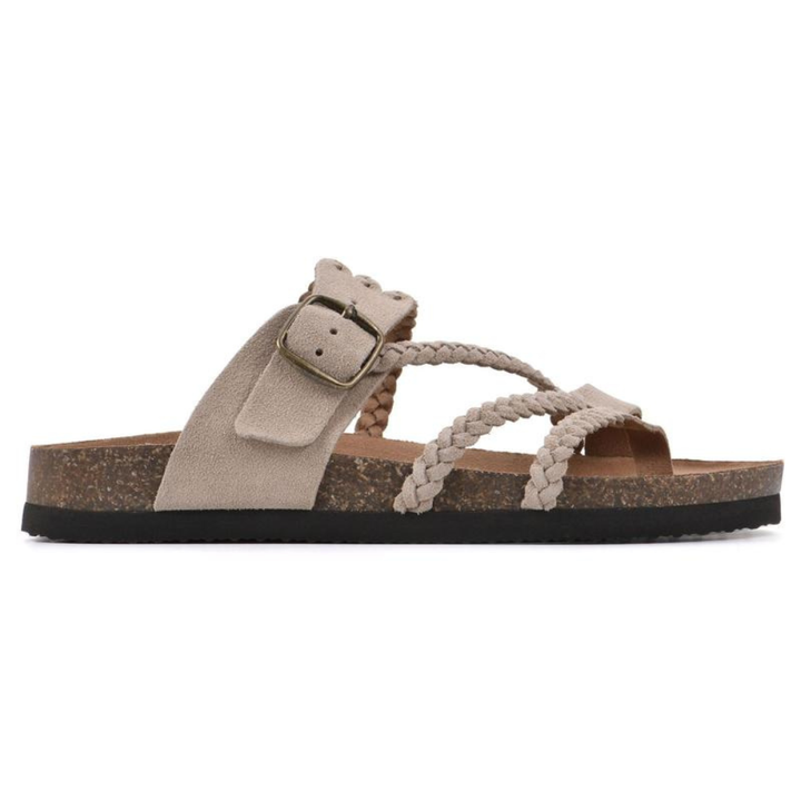 Violet | Braided Soft Suede Sandals Flat Comfortable Fit