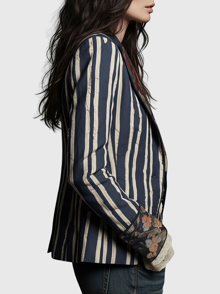 Kayla  | Bohemian Striped Blazer