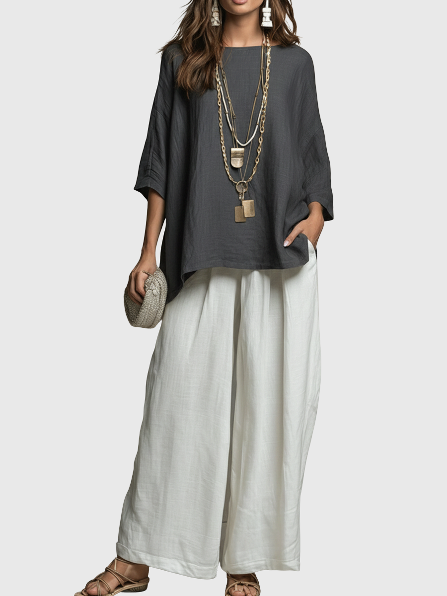 Basha | Linen Two Piece Set