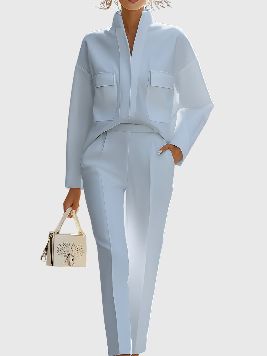 Avery | Luxe Oversized Shirt & Tailored Trouser Two-Piece Set