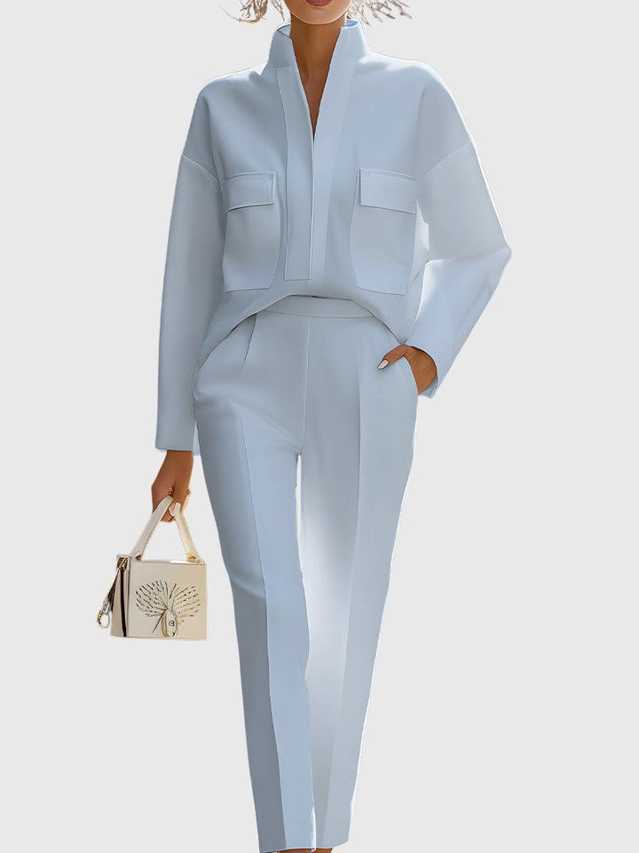 Avery | Luxe Oversized Shirt & Tailored Trouser Two-Piece Set