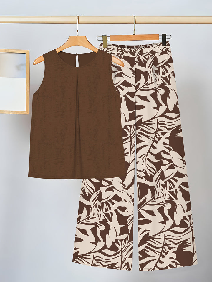 Shelby | Plant Print Two-Piece Set