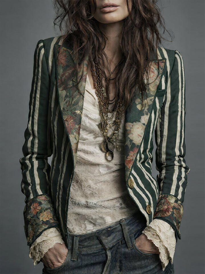 Kayla  | Bohemian Striped Blazer