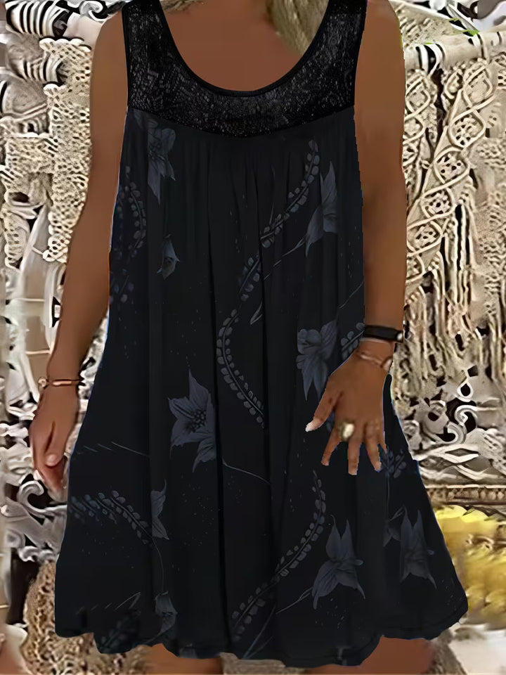 Zyra | Loose Sleeveless Maxi Dress With Round Neck