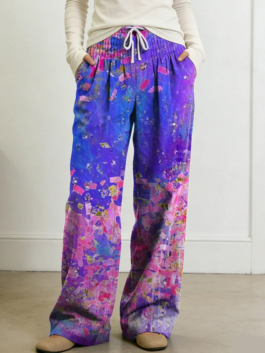 Muriel | Women's Flowers Floral Patterns Art Print Casual Pants