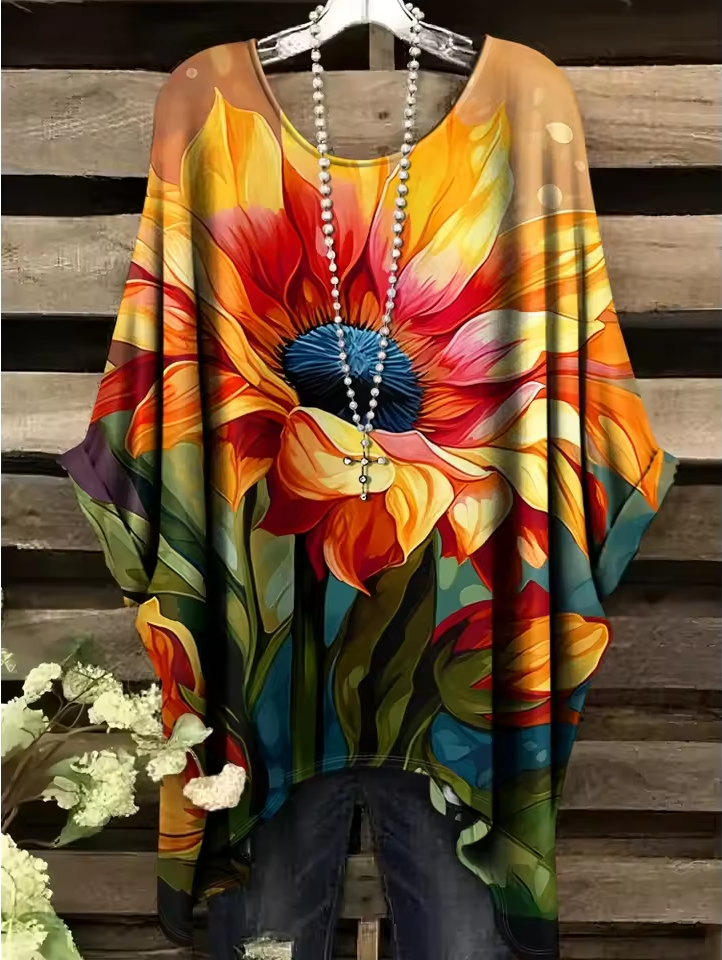 Marcelle | Vintage Bohemian Floral Print Women's T-Shirt