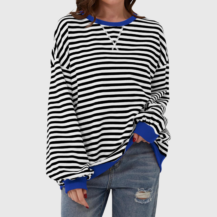 Martha | Oversized Striped Sweatshirt Relaxed Fit Soft Knit