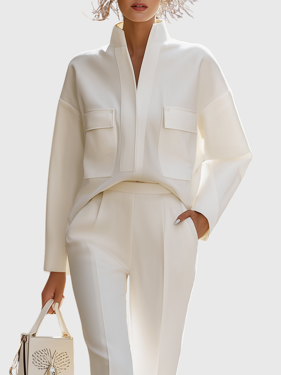 Avery | Luxe Oversized Shirt & Tailored Trouser Two-Piece Set