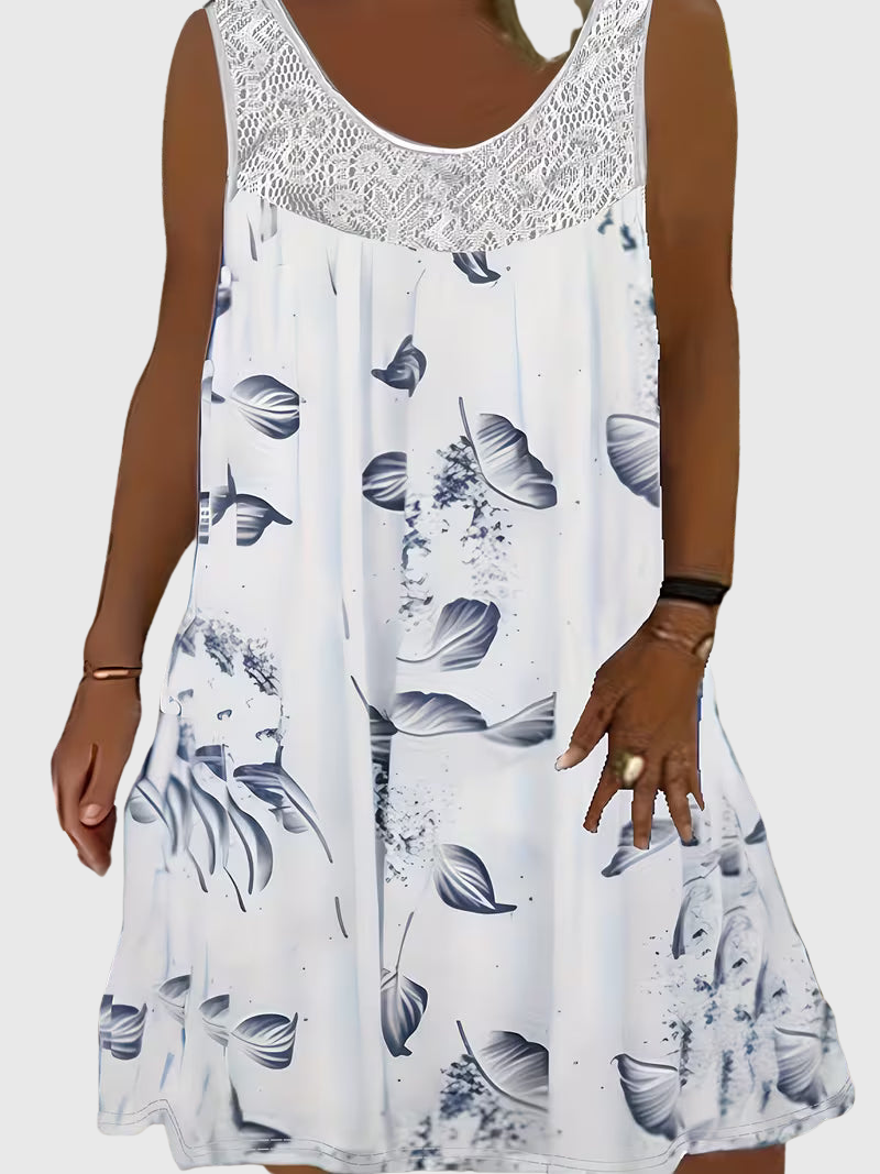 Zyra | Loose Sleeveless Maxi Dress With Round Neck