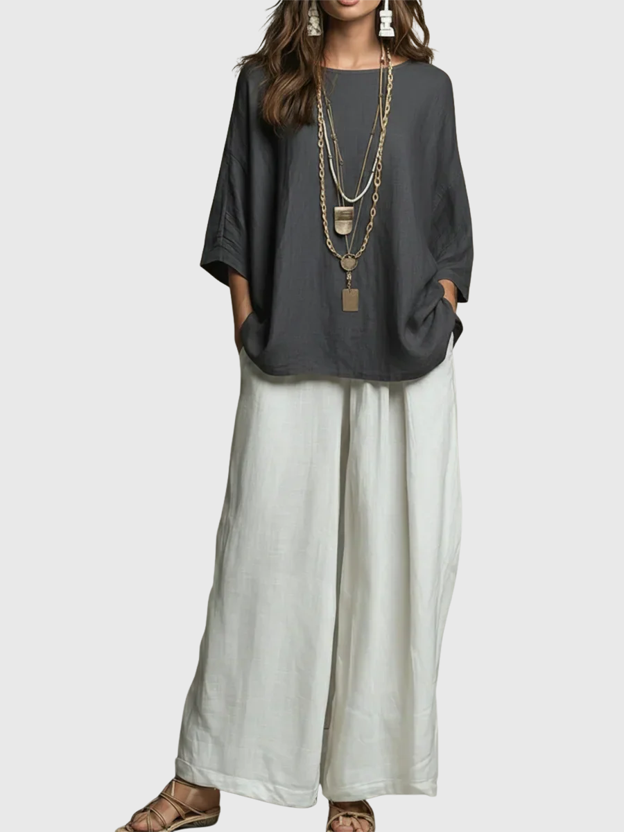 Basha | Linen Two Piece Set