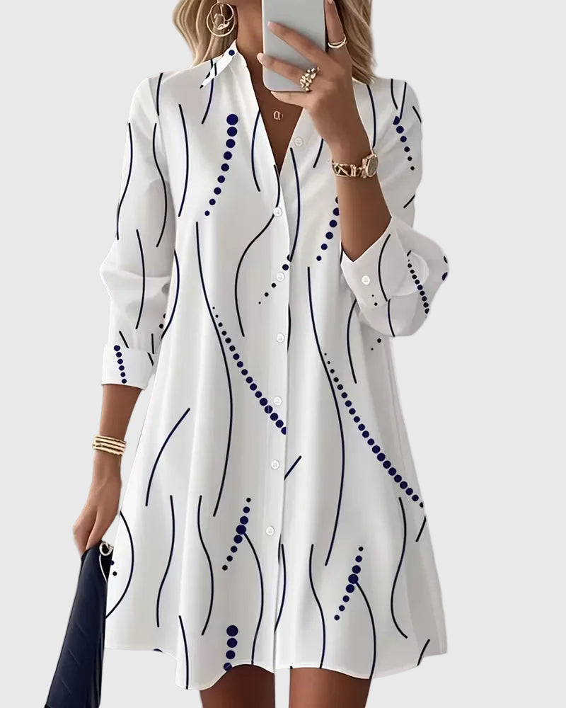 Hazel | Wavy Collar Dress Shirt