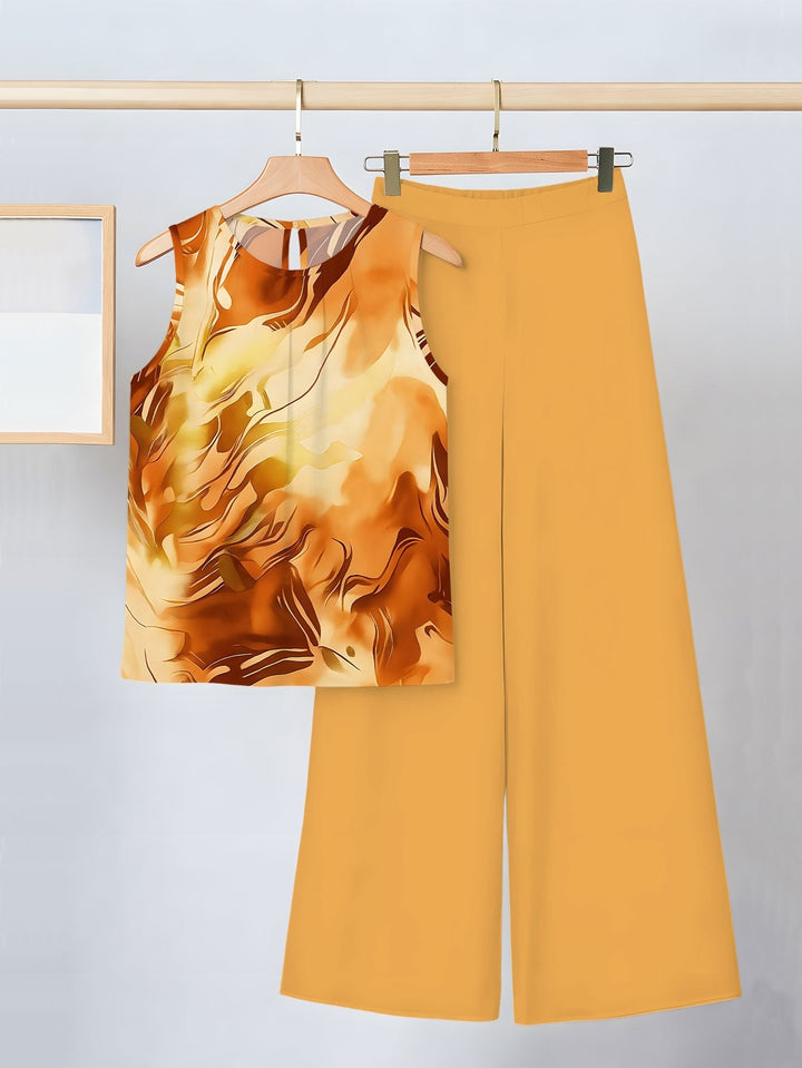 Jessica | Warm Print Two Piece Set