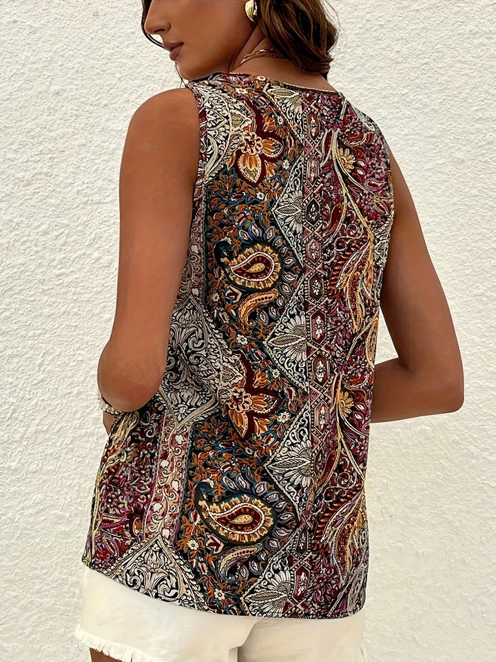 Cora | Boho Print Top