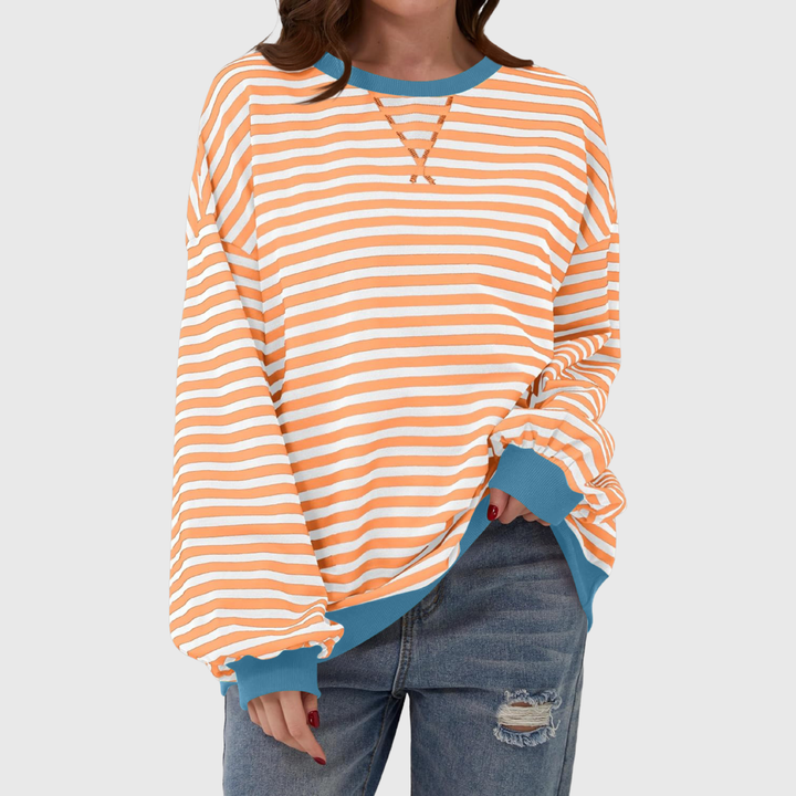 Martha | Oversized Striped Sweatshirt Relaxed Fit Soft Knit