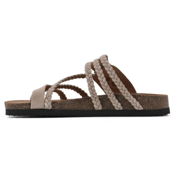 Violet | Braided Soft Suede Sandals Flat Comfortable Fit
