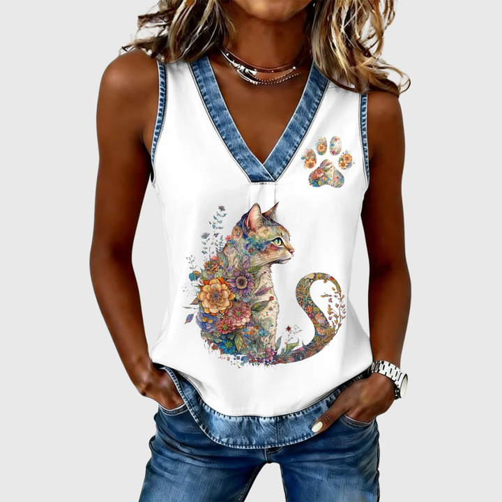 Mallory | Artistic Sleeveless Top
