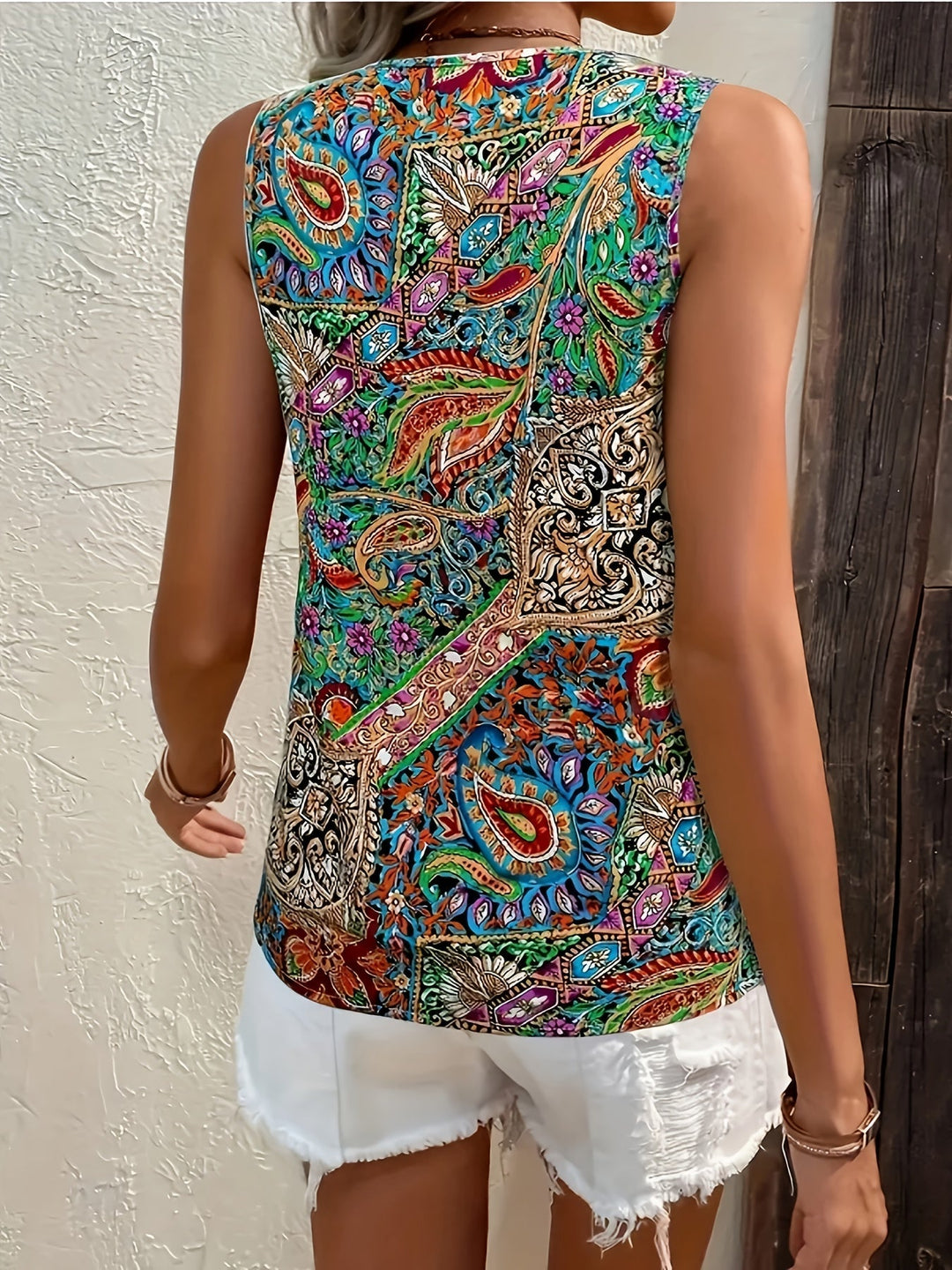 Cora | Boho Print Top