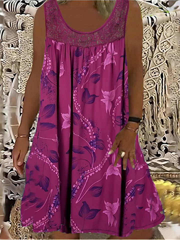 Zyra | Loose Sleeveless Maxi Dress With Round Neck