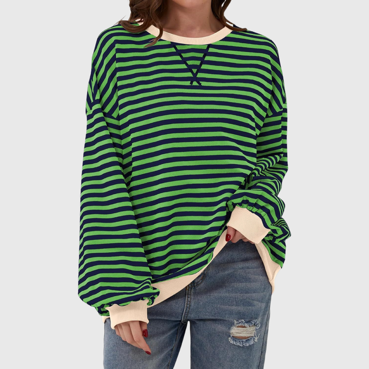 Martha | Oversized Striped Sweatshirt Relaxed Fit Soft Knit