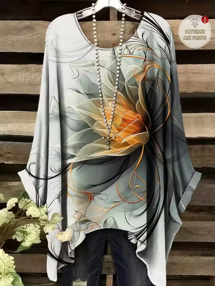 Amara | Vintage Bohemian Floral Print Women's T-Shirt