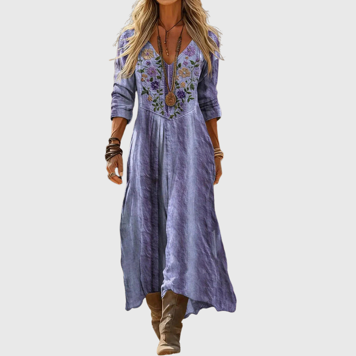 Tinsley | Long Sleeve Vintage Casual Dress