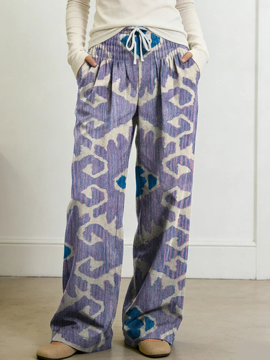 Sharlene | Women's Geometry Color Splicing Gradient Art Print Casual Pants