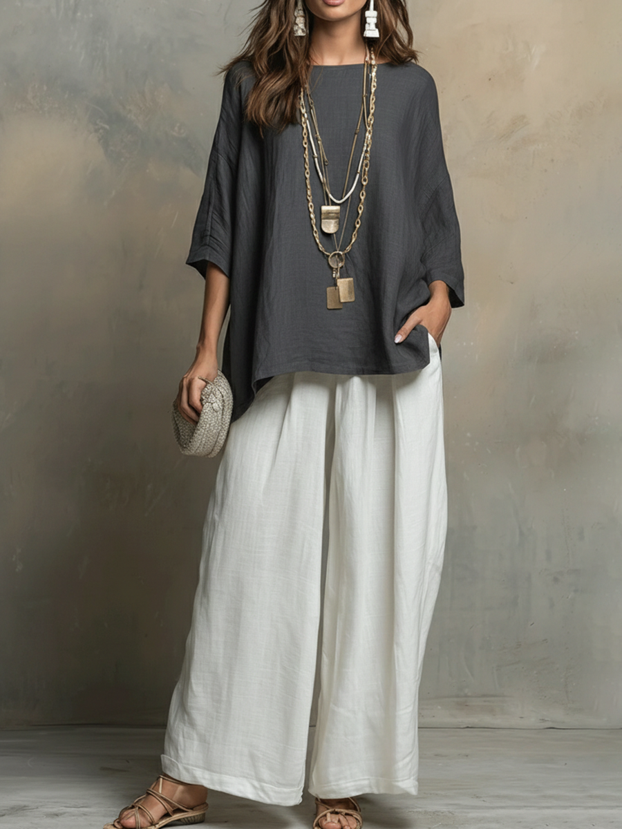 Basha | Linen Two Piece Set
