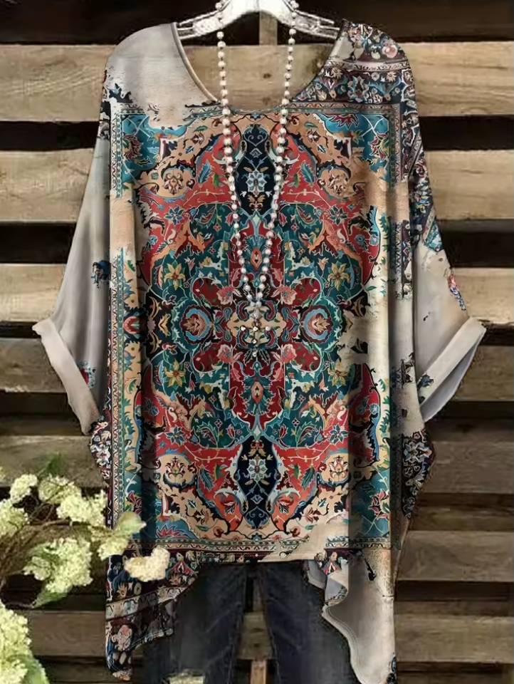 Kim | Vintage Bohemian Floral Print Women's T-Shirt