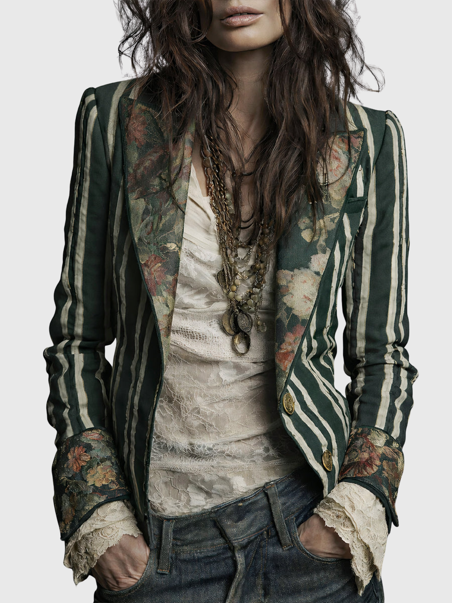 Kayla  | Bohemian Striped Blazer