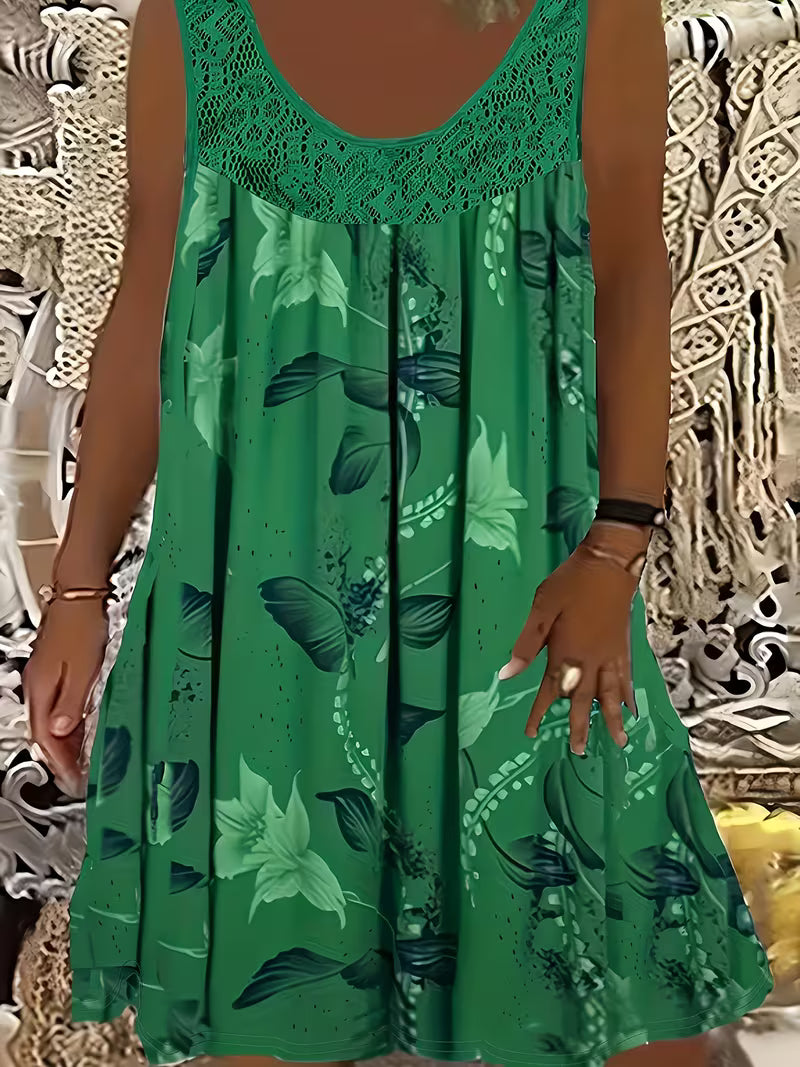Zyra | Loose Sleeveless Maxi Dress With Round Neck