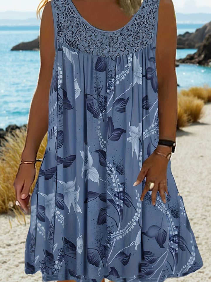 Zyra | Loose Sleeveless Maxi Dress With Round Neck