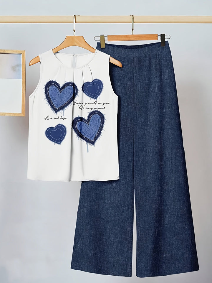 Vanessa | Minimalist Heart Two-Piece Set