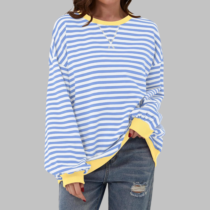 Martha | Oversized Striped Sweatshirt Relaxed Fit Soft Knit