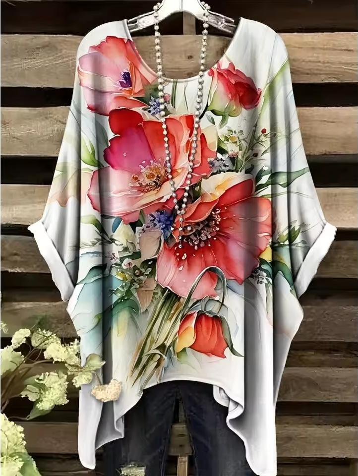 Joelle | Vintage Bohemian Floral Print Women's T-Shirt