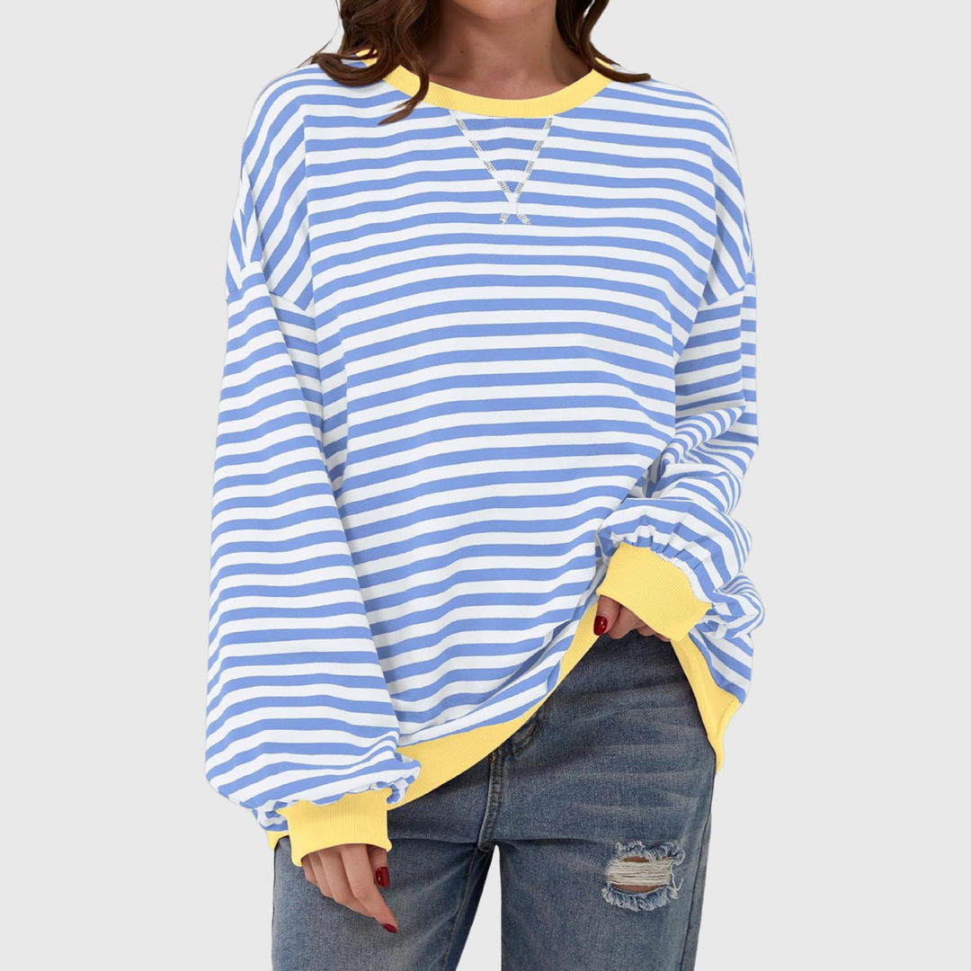 Martha | Oversized Striped Sweatshirt Relaxed Fit Soft Knit