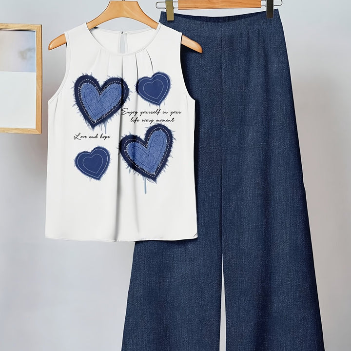 Vanessa | Minimalist Heart Two-Piece Set