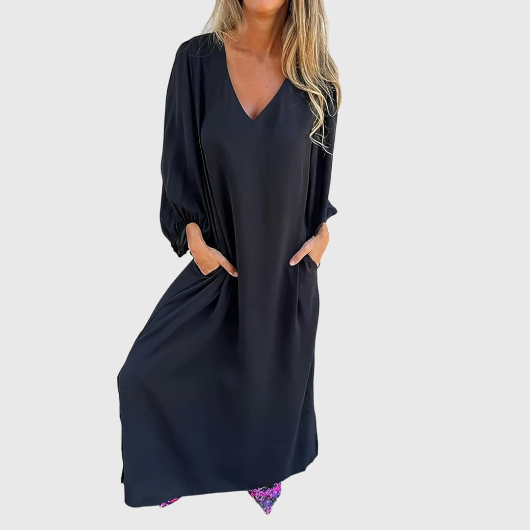 Erika | Long Boho Dress with Pockets