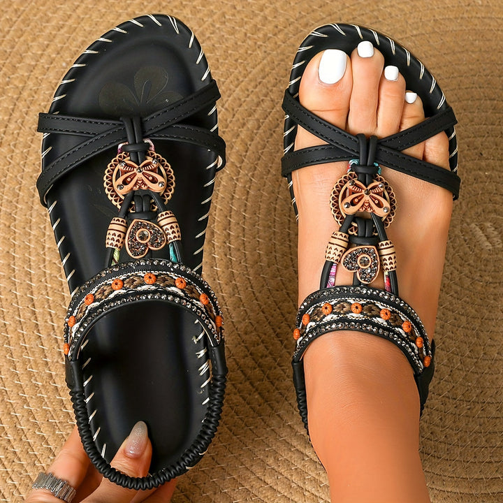 Sandra | Boho Rhinestones Sandals