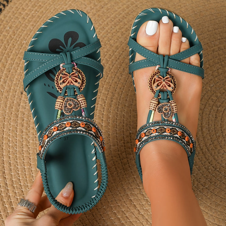 Sandra | Boho Rhinestones Sandals