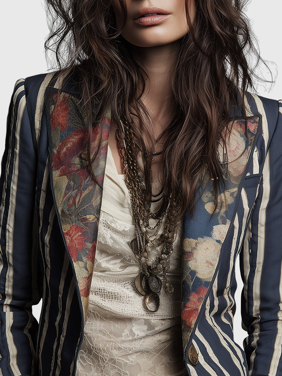 Kayla  | Bohemian Striped Blazer