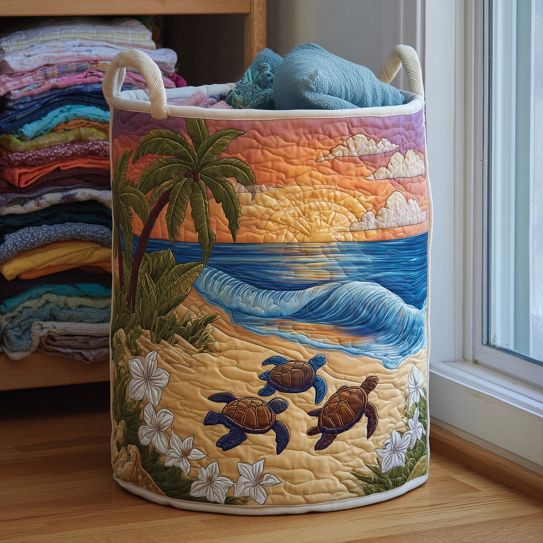 Quilted Turtle Laundry Basket