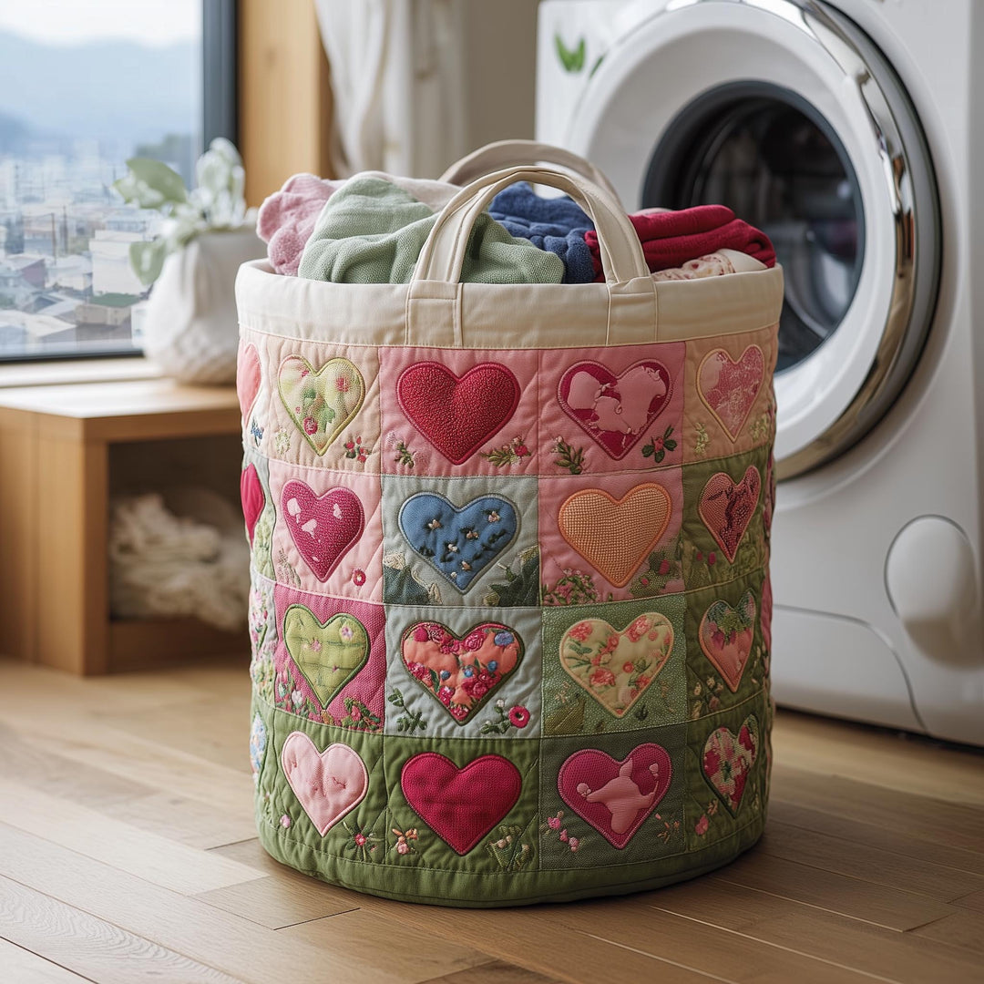 Quilted Laundry Basket Blossom Mood